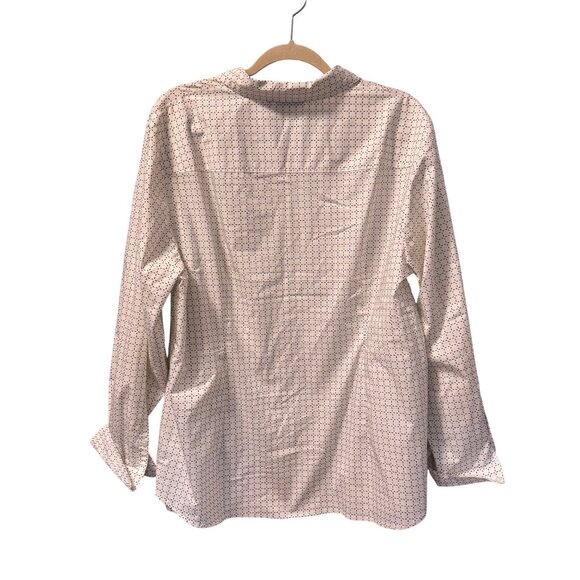 Apt. 9 Womens 2X Button-Up Shirt White With Black Dots Cotton Blend - Picture 11 of 12